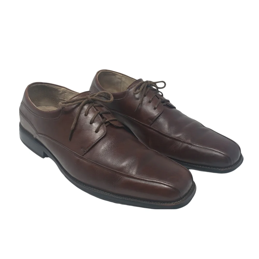 Florsheim Brown Leather Oxfords‎ Size 12 D Lace Up Square Toe
